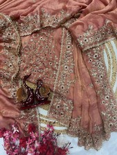 NEW SAREE BLOUSE NEW SARI INDIAN WEDDING DESIGNER BOLLYWOOD PAKISTANI PARTY WEAR