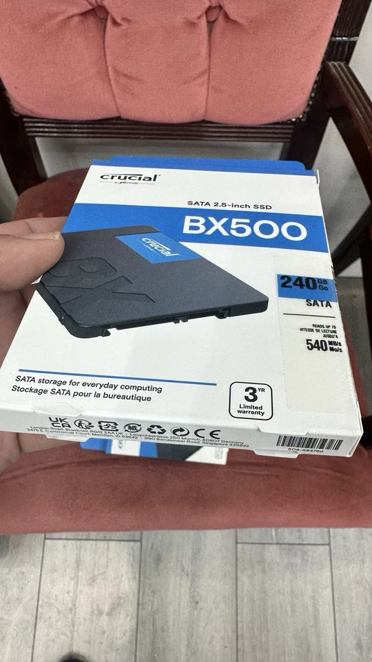 Original Crucial SSD  240GB BX500 Up to 560 MB/s SATA 2.5 Inch Brand New - Image 4 of 4