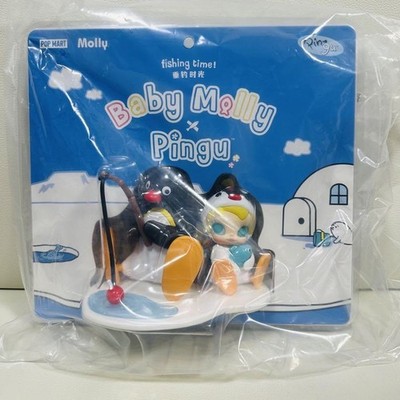POP MART Baby Molly × Pingu Fishing Time Figur aus Japan Kostenloser Versand Neu