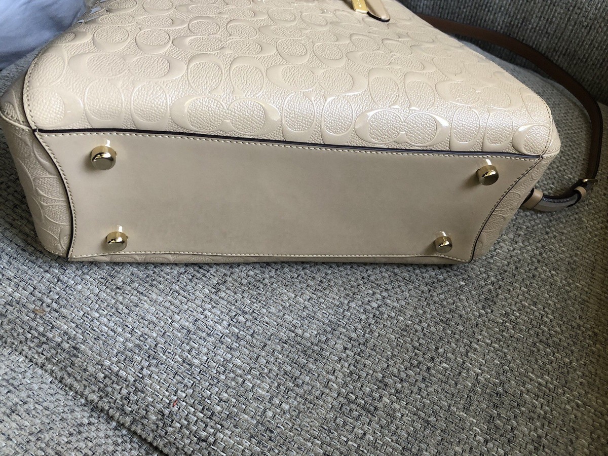 Coach F55451 Margot Carryall in Signature Debossed Leather 