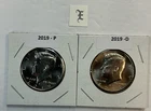 2019 P & D UNC Clad Kennedy Half Dollar Set in CB Flips -Free Shipping - E2