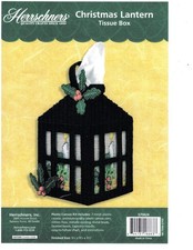 CHRISTMAS LANTERN TISSUE BOX COVER 7ct plastic canvas PATTERN  TF0187 