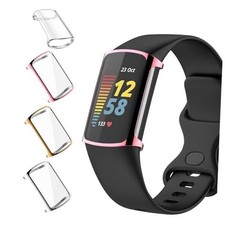 4-Pack Screen Protector Compatible with Fitbit Pink/Rosegold/Silver/Clear