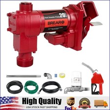 Fuel Transfer Pump 12V 20 GPM Diesel Gas Gasoline Kerosene w/ Particulate Filter