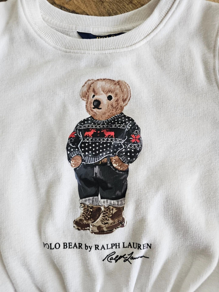 Vestido de invierno Polo Ralph Lauren oso de peluche para niñas jóvenes talla 6 Foto 2 de 4