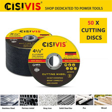 50X Cut Off Wheels 4-1/2" Metal & Stainless Steel Angle Grinder Cutting Disc