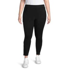 Terra  Sky Women's Plus Size Ponte Pant with Ankle Zipper NEW