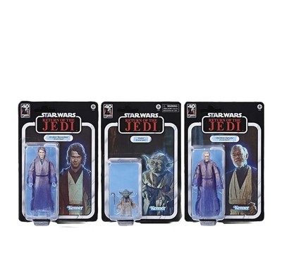 Star Wars Black Series Force Ghosts Spirits 3 Pack Set Anakin Obi-Wan Yoda