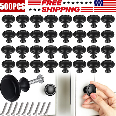 Cabinet Knobs Drawer Black Handles Cabinet Dresser Pull Handles Hardware Lot US