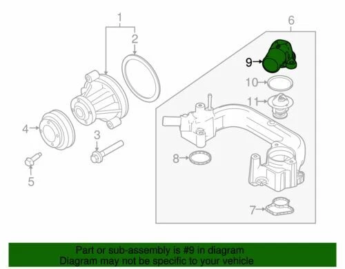OEM NUEVO 96-05 Ford Mercury Explorer Mountaineer Termostato Carcasa F6AZ-8592-ABO Foto 2 de 2