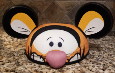 Vintage Rare Walt Disney World Tigger Plush Hat 3D Tiger Ears Tail One Size Disney World Tigger Baseball Cap Hat Orange Ears Tail  main image 4
