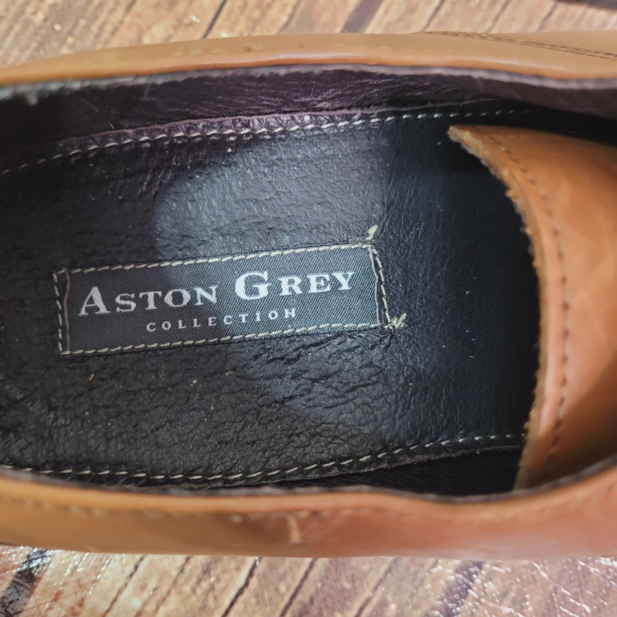 Aston Grey Mens Shoes Brown Size 10 Houston Oxford Leather 