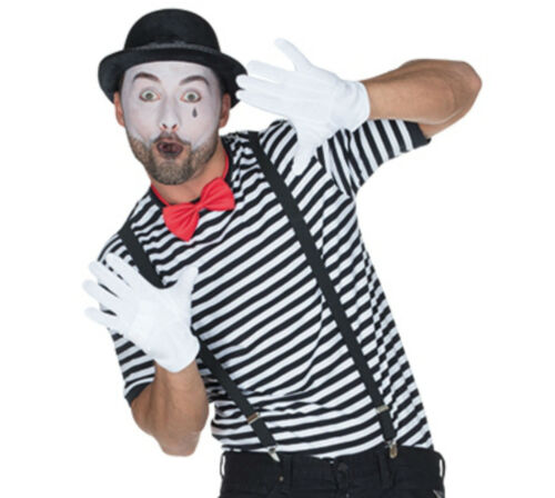 Ringelhemd Ringelshirt schwarz/weiß Kostüm Franzose Pantomime Karneval Fasching - Bild 1 von 3