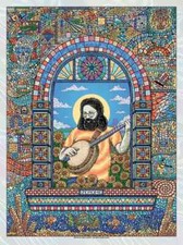 Owen Murphy Jerry Garcia White Lava Foil Black Keyline x/150 Signed Numbered