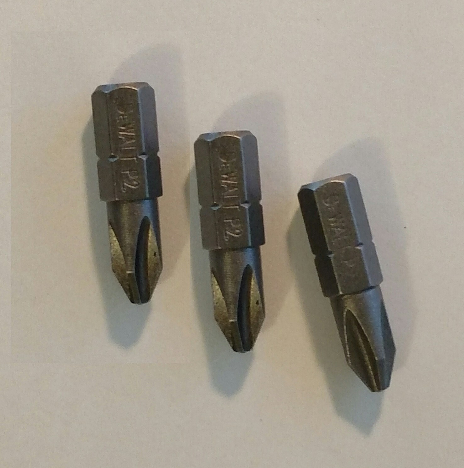 3 bits DeWALT 1" DW2002B 1/4" Hex Drive No2 Phillips Power Bit combine shipping