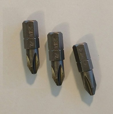3 bits DeWALT 1'' DW2002B 1/4'' Hex Drive No2 Phillips Power Bit combine shipping
