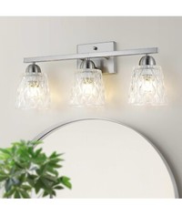 Stainless Steel 3 Light Bathroom Vanity Light, Brushed Nickel Bathroom Light Fix