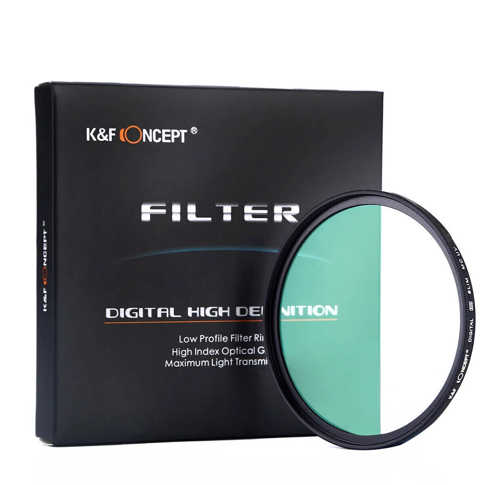 K&F Concept Filter HD UV MCUV silm 77mm DSLR Camera Canon EF Nikon F SONY NEX - Image 2 of 4