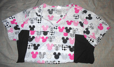 Mickey Mouse Womens Small Scrubs Top