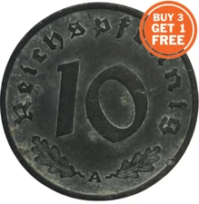 10 GERMAN REICHSPFENNIG FROM 1940-1945 - CHOICE OF DATE - GERMANY