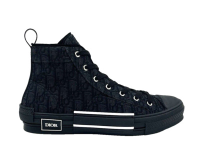 DIOR B23 Black Oblique Jacquard High Top Sneakers