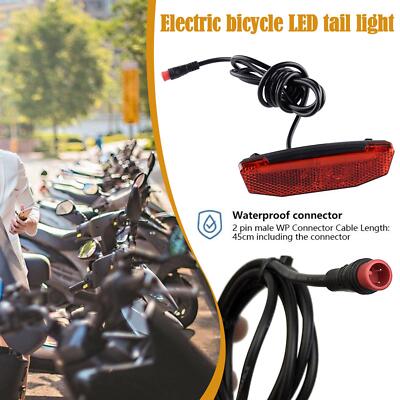  Rücklicht E-Bike LED Warnung Lampe Heckleuchte Für 6-60V Elektrofahrrad