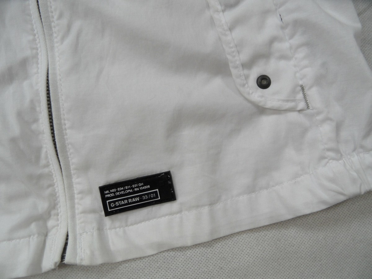 Veste Légère D'été G-STAR DEB HOODED SHIRT Blanc Taille M - Occasion Très Bon état