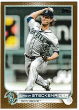 2022 Topps Update #US205 Drew Steckenrider Gold /2022 Seattle Mariners
