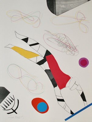 Max Papart - Original Etching and Collage - Circus: Parade