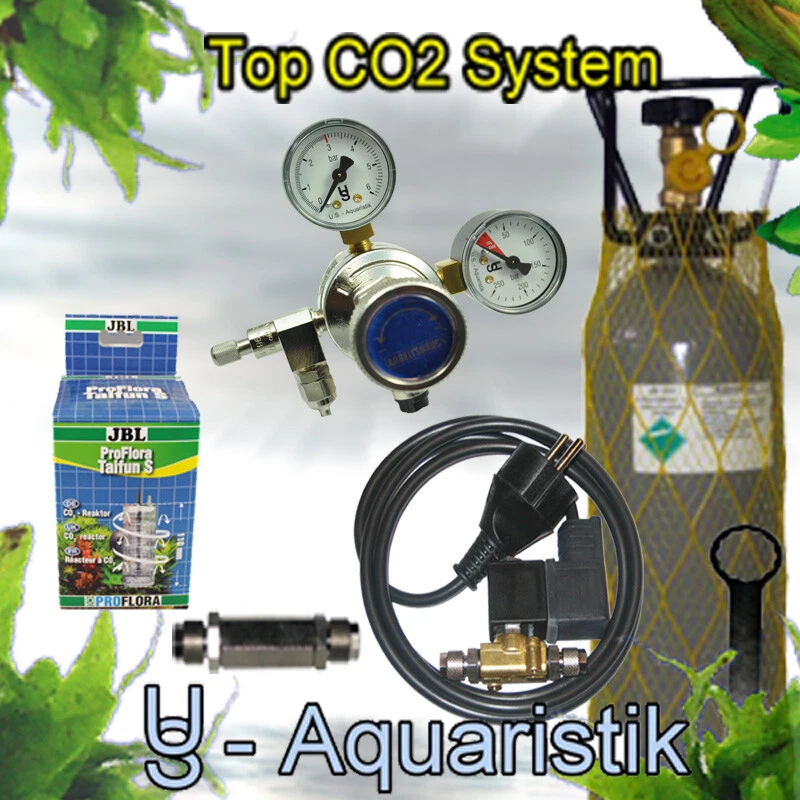 US-AQUARISTIK CO2 Anlage 2kg ca. 200 l mit Nachtabschaltung - Set-US5