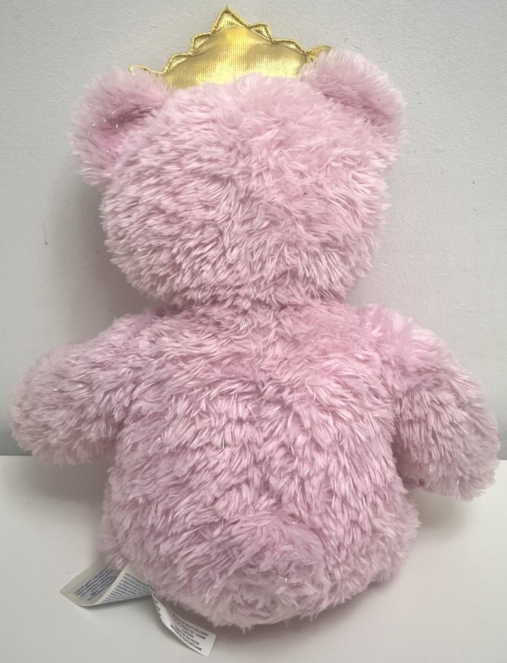 BuildABear BAB 40cm Disney Princess Pink Bear Soft Toy Plush Light