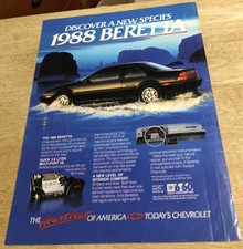 1988 Chevy Beretta  - Vintage Magazine Print Ad