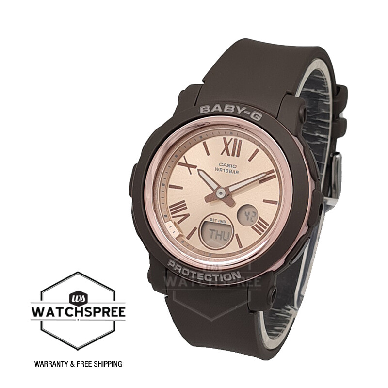 Casio Baby-G Standard Analog-Digital Brown Resin Band Watch BGA290