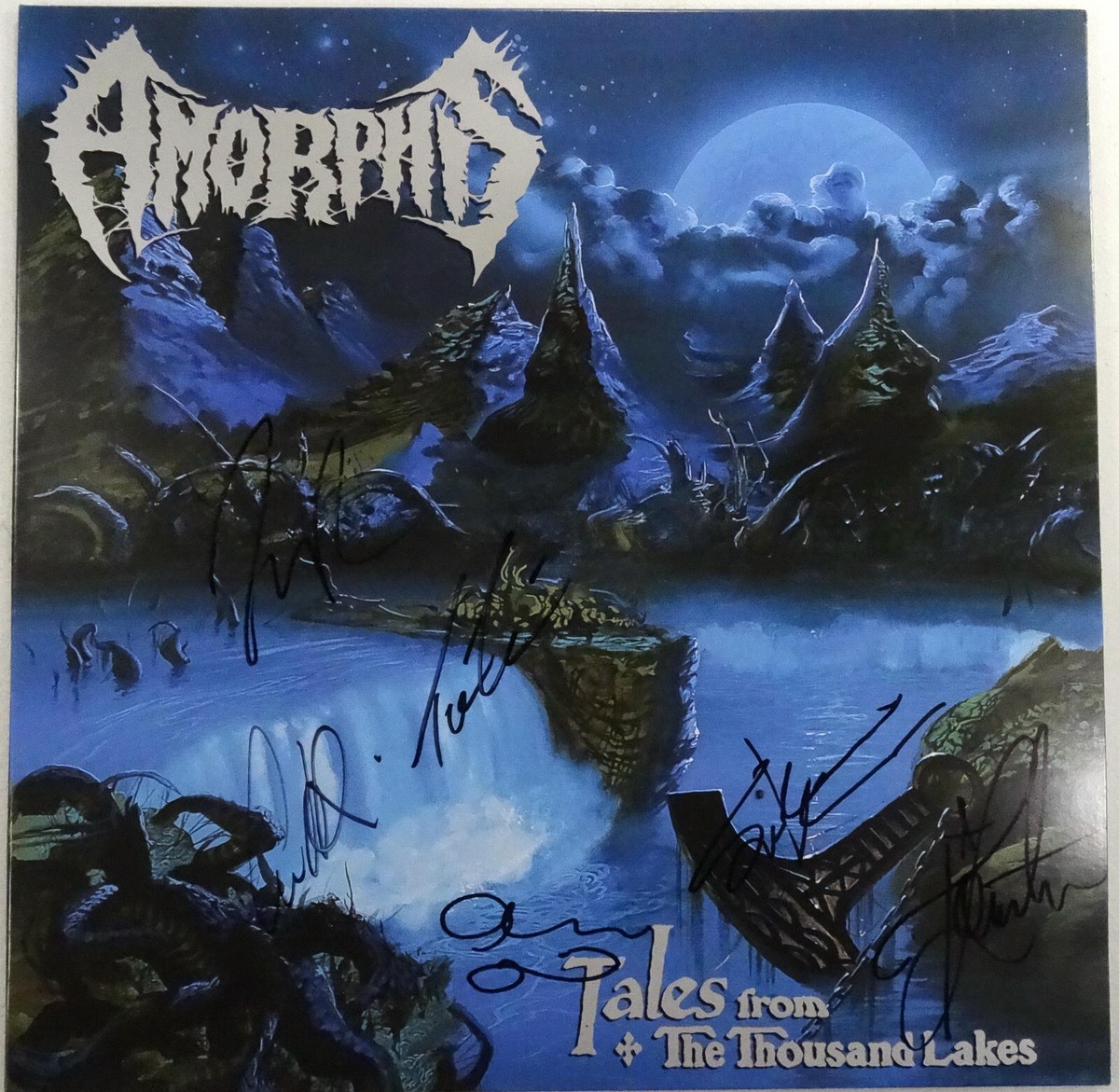 SIGNED AMORPHIS AUTOGRAPHED 12