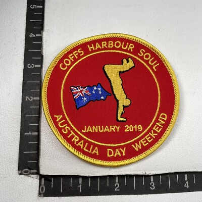 2019 COFFS HARBOUR BOWL AUSTRALIA DAY WEEKEND Patch (Dude Doing Handstand) C14W