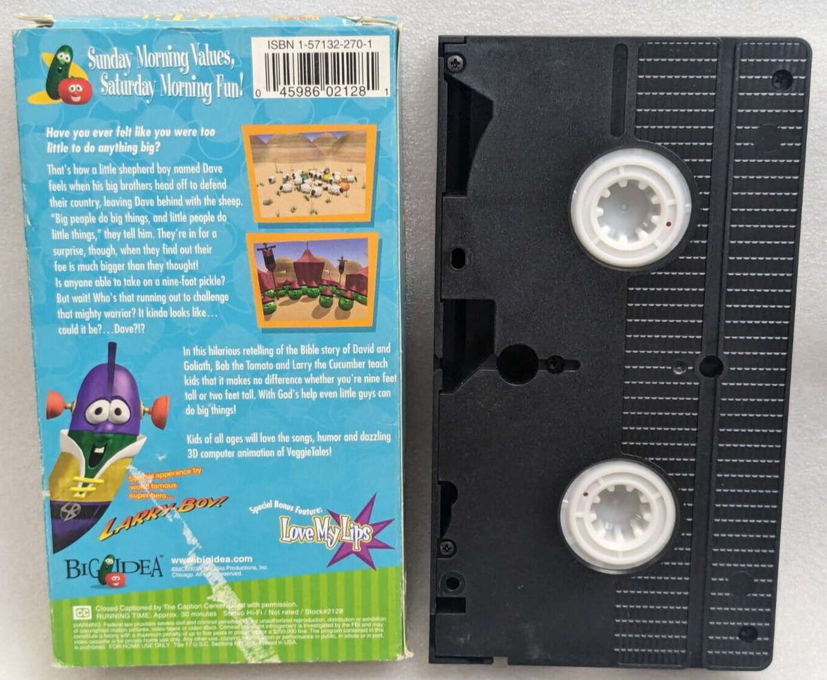 VeggieTales Dave And The Giant Pickle (VHS, 1998, Slipsleeve