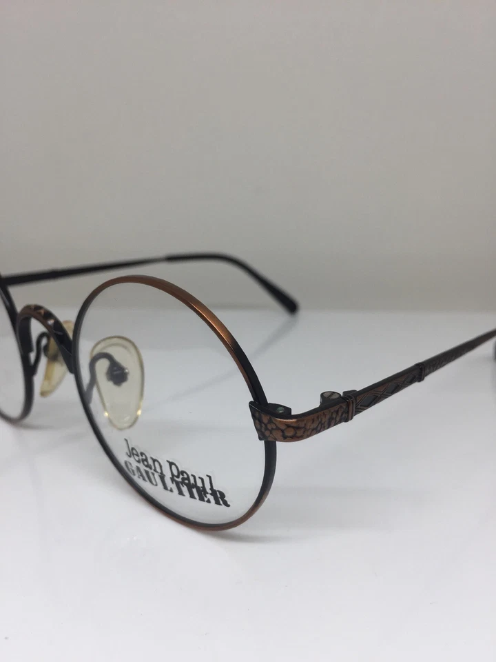 New Vintage Jean Paul Gaultier JPG 55-9671 Eyeglasses Antique Brown Bronze 46mm - Image 3 of 4