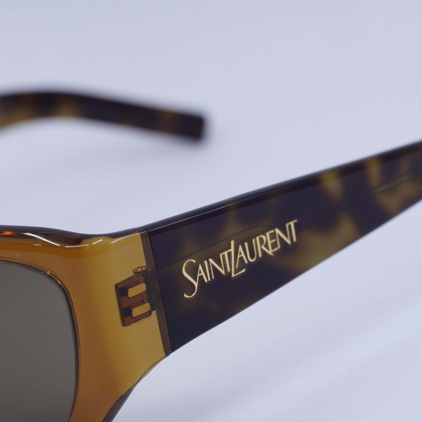 SAINT LAURENT SL740 002 Occhiali da Sole Trasparente Marrone Avana Marrone 52 21 135 N...