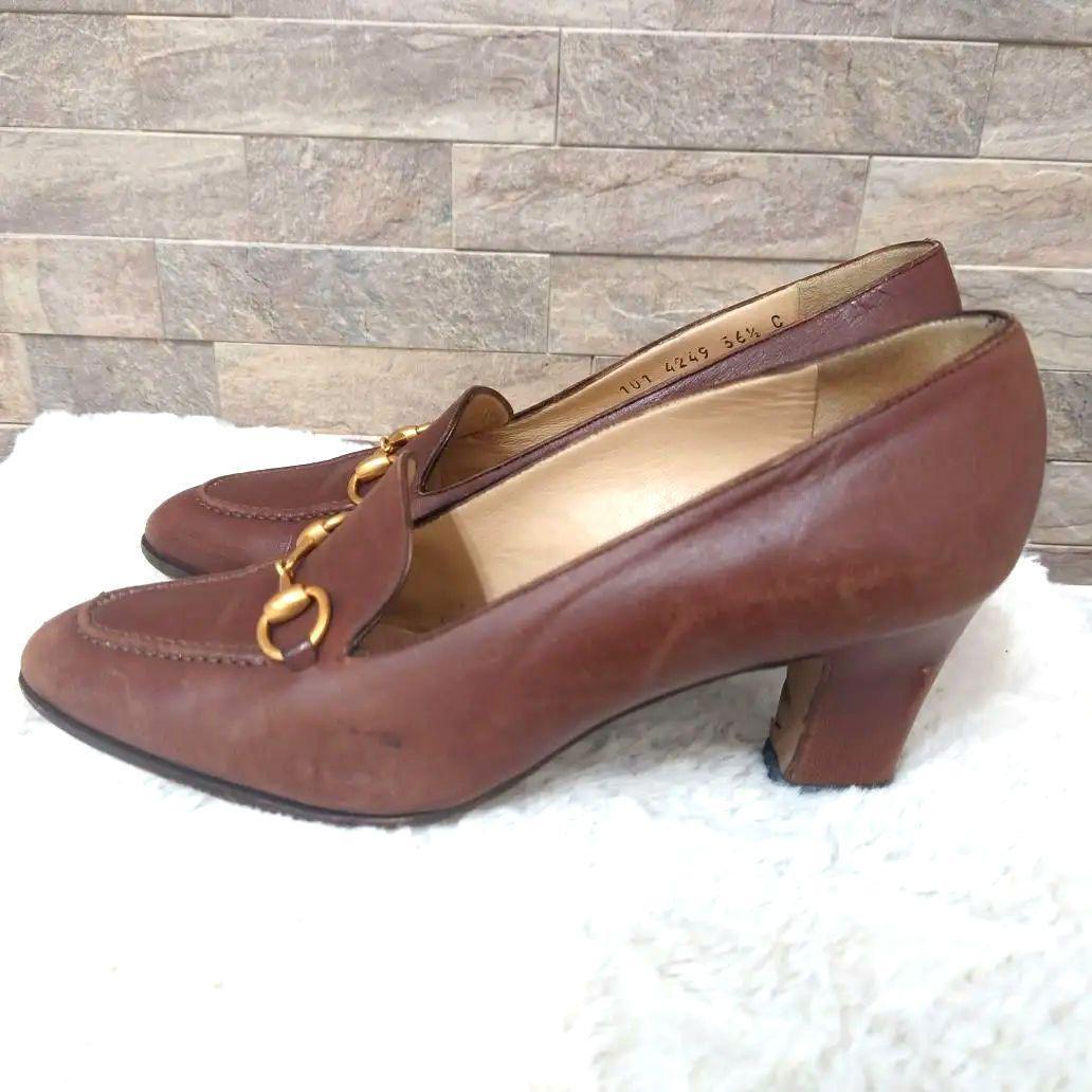 Gucci Horsebit Pumps Heels Brown Leather Size 36.5 US Abt6.5 Women thumbnail 18