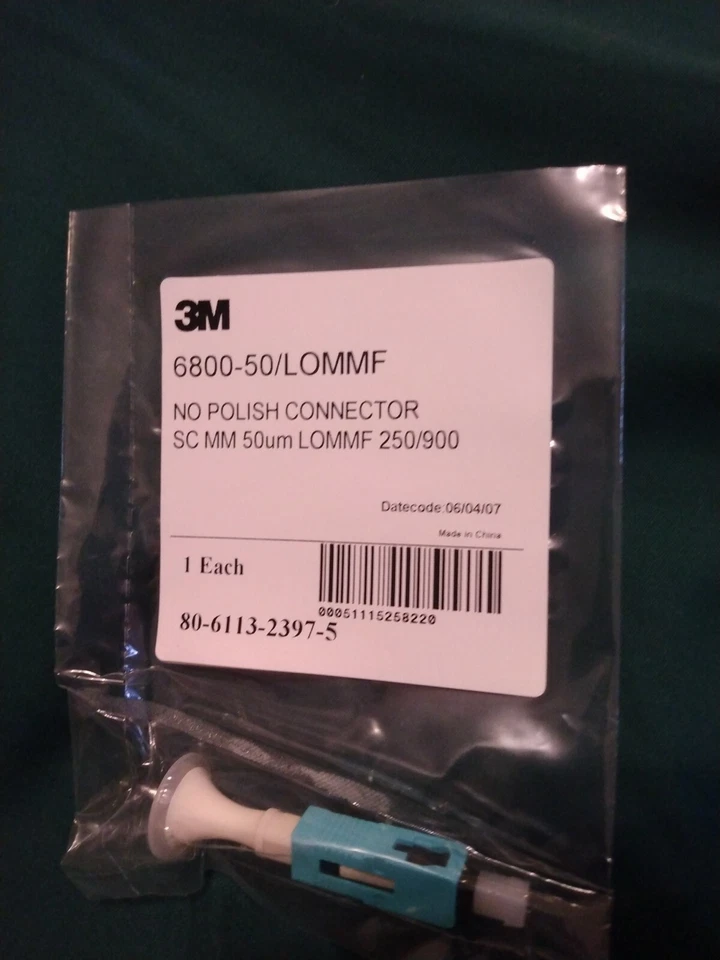 (5) 3M 6800-50/LOMMF No Polish Connector, SC MM 50um LOMMF 250/900 (5ea) - Image 2 of 2