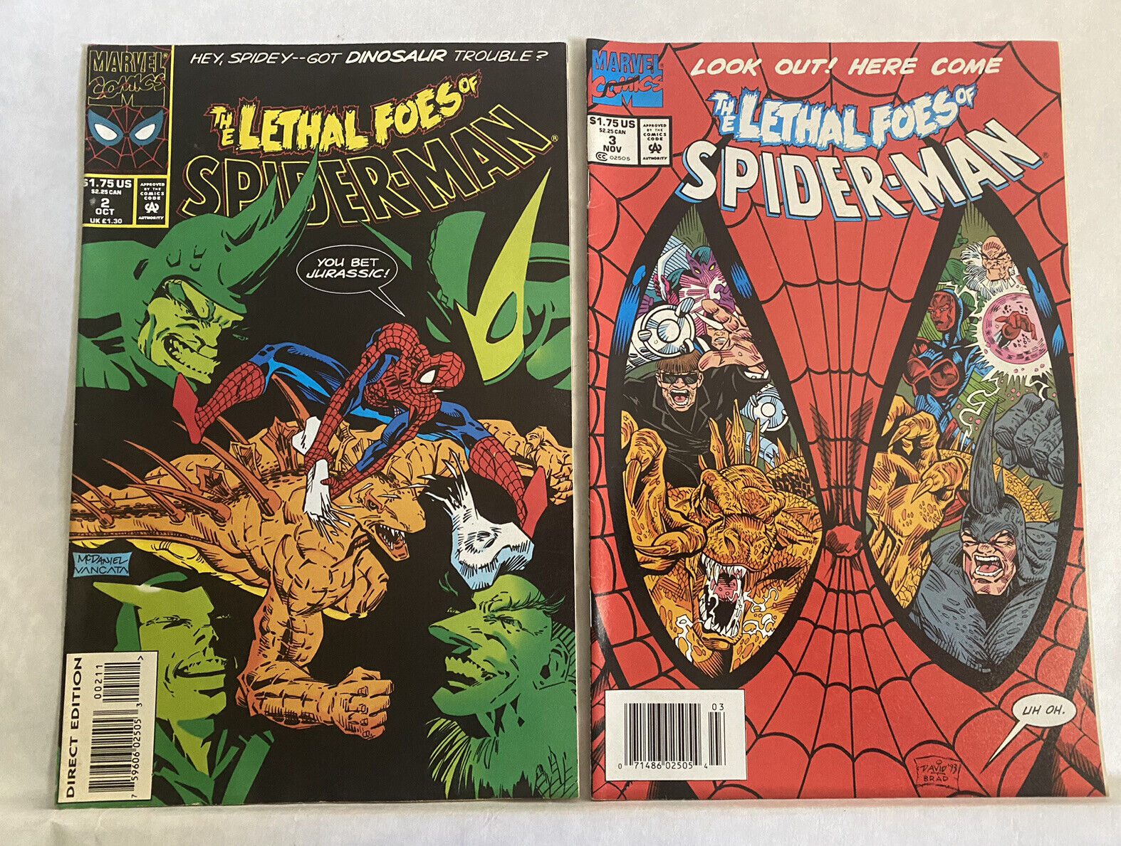 The Lethal Foes / Deadly Foes of Spider-Man 1992 #2, #3 & #4 Fine