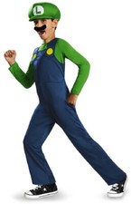 Luigi Classic Nintendo Super Mario Brothers Fancy Dress Halloween Child Costume