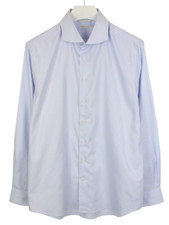 SUITSUPPLY Try On Extra Slim Fit Formal Shirt Men's 43 / 17 Pinstriped Cutaway
