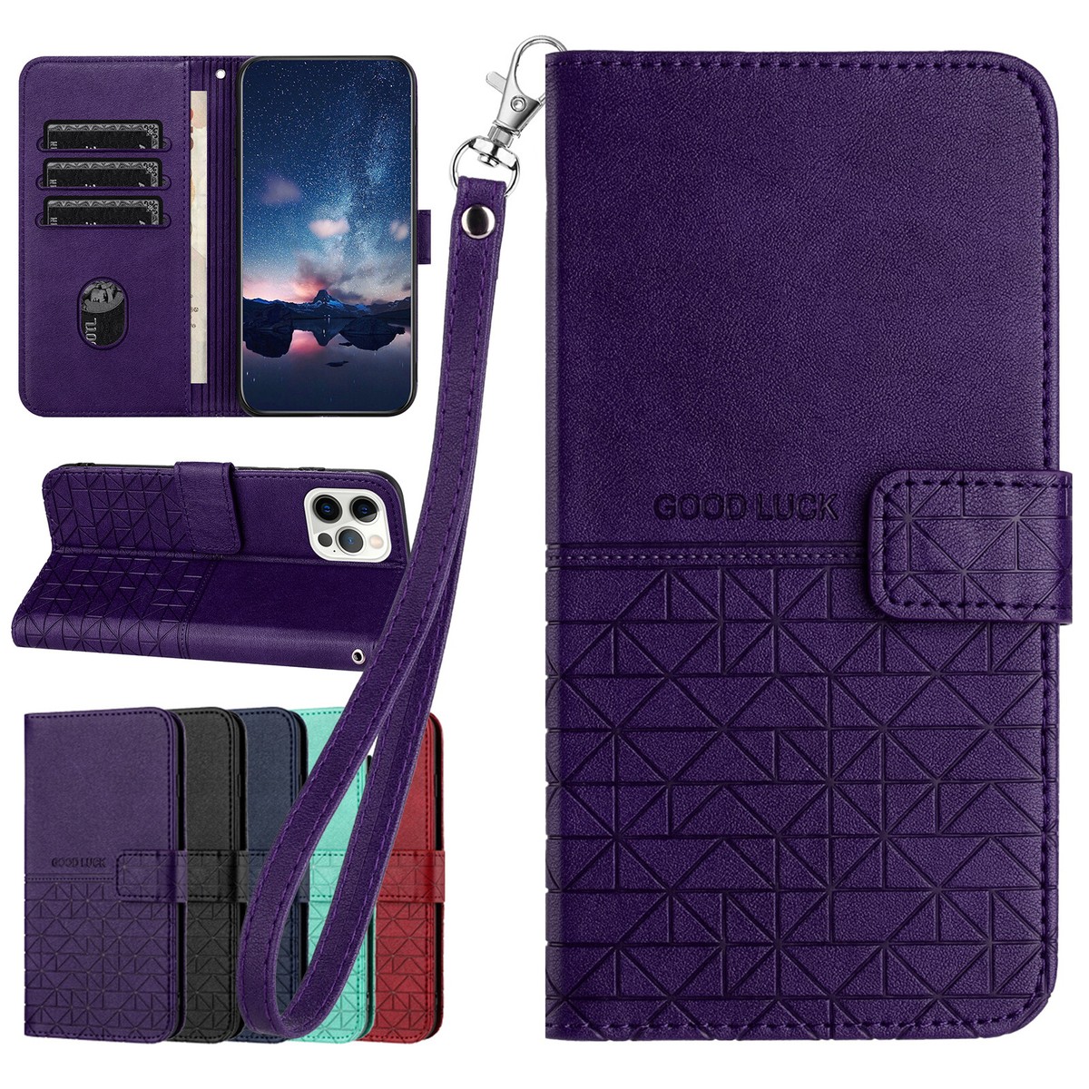 Capa Magnética De Couro PU Premium Para IPhone 15 14 Pro Max 12 13 14