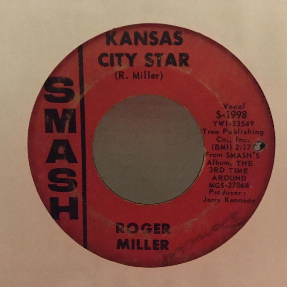 Roger Miller - Kansas City Star / Guess I'll Pick Up My Heart 45 rpm Play Graded - Image 2 of 2