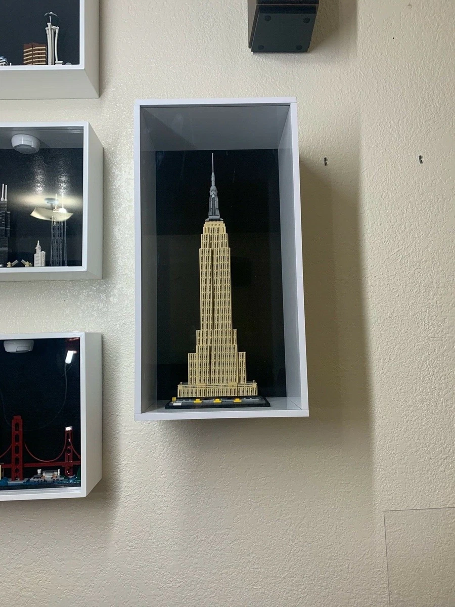 Lego Display Box Shadow Box for Architecture Series 8 in Depth Floating Shelf