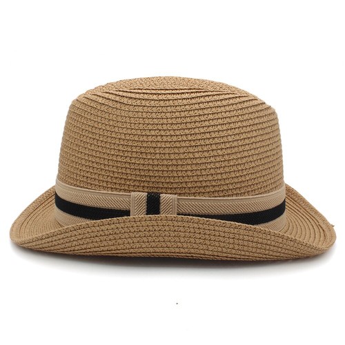 Herren Damen Sommer Stroh Homburg Hüte Retro Fedora Sonnenhut Jazz Caps 7 1/8-7 3/4 - Bild 13 von 17