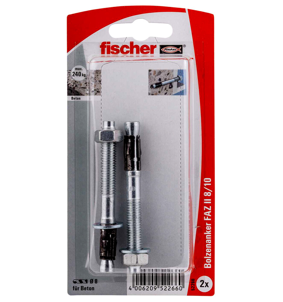 Fischer Ankerbolzen FAZ II 10/10 K A4 - Rostfreier Stahl Für Sichere Befestigung