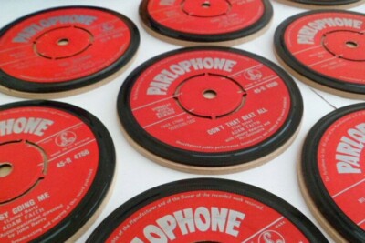 ADAM FAITH DRINKS COASTERS All Upcycled Vinyl Records Singles (60's Singer)