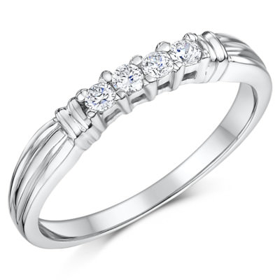 Kobalt Verlobungsring Eternity 4 Steine 3 mm Ring